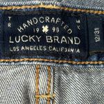 Lucky Brand  Roll Up Denim Shorts Distressed High Rise Blue Boho Size 12 / 31 Photo 3