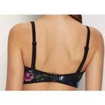 Panache Jolee Black Floral Bandeau Bikini Top UK/USA 38F Size XL Photo 5