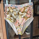 Zimmermann  Pop Button High Waisted Bikini Bottoms floral patchwork print swim Photo 0