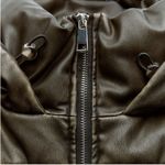 ZARA  Faux Leather Cropped Puffer Anorak Jacket Puffer Photo 2