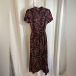 Nanette Lepore Black Floral Chiffon Maxi Shirt Dress Sz 4 Small 0380 Photo 5