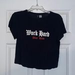 Divided Women’s “work hard play hard” crop top Photo 0