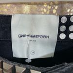 One Teaspoon Free People x  Black Denim Oak Studded Rocko Slit Maxi Skirt 2/24 NW Photo 8