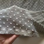 POL sheer swiss dot gray pom tunic cover up top, size large Photo 6