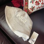 Ralph Lauren Polo  White/Gray Reversible Fleece & Twill Bucket Hat L/XL Size Photo 4
