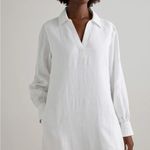 Quince NWT 100% European Linen Popover Maxi Dress White Sz S Photo 1