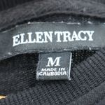 Ellen Tracy Black Knit Shift Dress Womens Minimalist Casual Sweatshirt Size M Photo 1