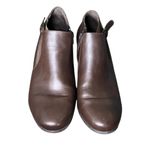 Croft & Barrow  Ortholite Ankle Booties Block Heel Side Zip Brown 9.5 Photo 1