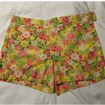 Lilly Pulitzer Women's White Pink Yellow Green Floral Lace Shorts Size 10 Photo 0