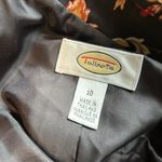 Talbots Women’s Sz 10 Black Orange Red Autumn Floral Button Jacket Blazer Coat Photo 10