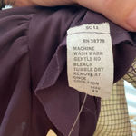 Vintage 1970s Crochet Plaid Short Sleeve Purple Dress Size M Photo 9