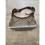 Dooney & Bourke Vintage Dooney Bourke Brown Signature‎ Canvas Leather Bucket Satchel Handbag Photo 8