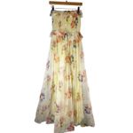 Doen Aurelie Strapless Smocked Ruffle Maxi Dress Sweet Gardenia Medium Photo 1