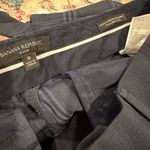 Banana Republic  Ryan Plaid Navy Blue Trouser Washable Italian Wool Pants 8 Photo 6