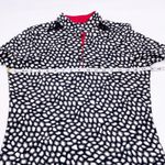 TAIL Short Sleeve Golf Tee Half Button Mock Neck Black White Red Spotted Size XS Photo 6