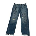PILCRO slim boyfriend jeans with embroidered stars Size 28 Photo 1