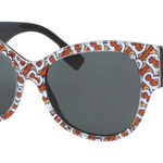 Burberry  luxxotica Orange and White Patterned Sunglasses Photo 0