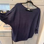 Market & Spruce Navy Cable Knit Dolman Sweater XL Photo 5