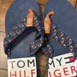 Tommy Hilfiger  Navy and Tan Flip Flops Photo 2