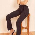 Reformation ✨ Black Kassia Tie Waist Ribbed Pants✨ Photo 5