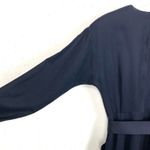 Lands' End Vintage  Wool Crewneck Dress Belted Knee Length Polyester Lined Skirt 8 Photo 6