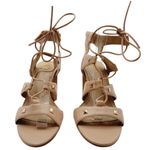 Vince Camuto Women's Meadow Lace Up Sandal Block Heel Studded Beige Photo 2