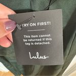 Lulus  Dreaming of Elegance NWT‎ size Large Emerald Satin One-Shoulder Maxi Dress Photo 5