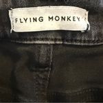 Vervet Flying Monkey Amie Black High Rise Straight Leg Ankle Jeans Raw Hem Button Fly Photo 6