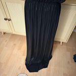 Norma Kamali  Black Athena Sheen Gown Maxi Dress Size Slit Size Medium Photo 6