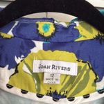 Joan Rivers vibrant floral three button blazer size 12 Purple Photo 3