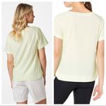 Helly Hansen Sunny Lime Stripes Quick Dry Boatneck Short Sleeve Top Size M Photo 4