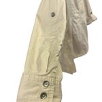 Sonoma Cotton  Khaki Metal Button Up Snap Pocket Button Tab Long Sleeve Shirt L Photo 11