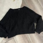 Free People Carter Oversized Black Pullover Sweater Photo 1
