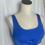 Fashion Blue Women's Knotted swim Bikini top Small Photo 2