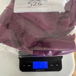 Garnet Hill  Silk Merino Wool Cashmere Ruffle Cardigan Boho Women Medium‎ Purple Photo 8