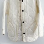 Abercrombie & Fitch Abercrombie Quilted Cream Liner Jacket Fall Photo 3