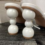 Nasty Gal White Square Toe Strappy Ankle Tie Art Deco Heel Sandal Shoes 9 Photo 3