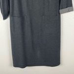 J.Jill Gray Double Front Pockets Striped Cuffs Shoulder Button Accents Dress XS Photo 6