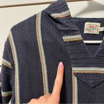 Faherty  Seabrook French Terry Hooded Poncho Navy Blue Photo 7