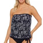 Island Escape Black White Tankini Swim Top Waist Minimizer 8 Photo 0