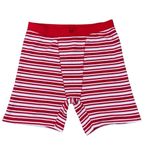 NWT PiNK Victoria’s Secret Thermal Red White Stripe Pajama Shirt Boxy Shorts Set Photo 3
