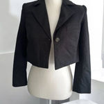 Something Navy Black Cropped Blazer Jacket Size XXS NEW with tags Photo 0