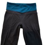 Athleta Powervita High Rise Mesh Elation Black and Teal yoga running Leggings Photo 5