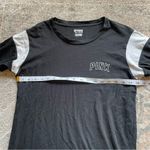 PINK - Victoria's Secret PINK by Victoria’s Secret Black Cotton Knit Casual Loungewear Athleisure T-Shirt Photo 4