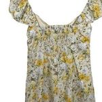 ASTR NWOT  The Label Cap Sleeve Floral Cut Out Mini Dress in Yellow Multi Size M Photo 13