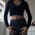 Brandy Melville Black Wrap Shirt Photo 0