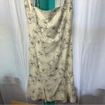 Current Air Anthropologie  floral cream sheath‎ dress cold shoulder size medium Photo 2