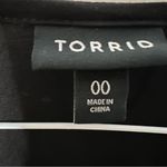 Torrid  Black Stretch Challis Bell Sleeve Midi Top Size 00 M/L 11945521 Photo 3