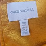 Alice McCALL  Dress Power Lady Pleated One‎ Shoulder Midi in Sunset Yellow Size 4 Photo 6