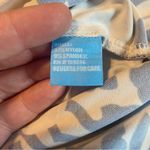 J. McLaughlin  Catalina Cloth Beige and Blue Geometric Design Top Size Medium Photo 2